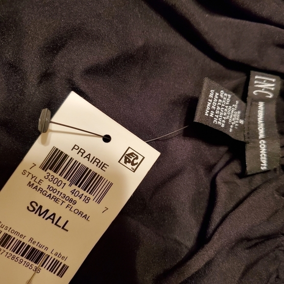 INC International Concepts Off-The-Shoulder Peasant Top Margaret Floral Size S - Picture 9 of 9